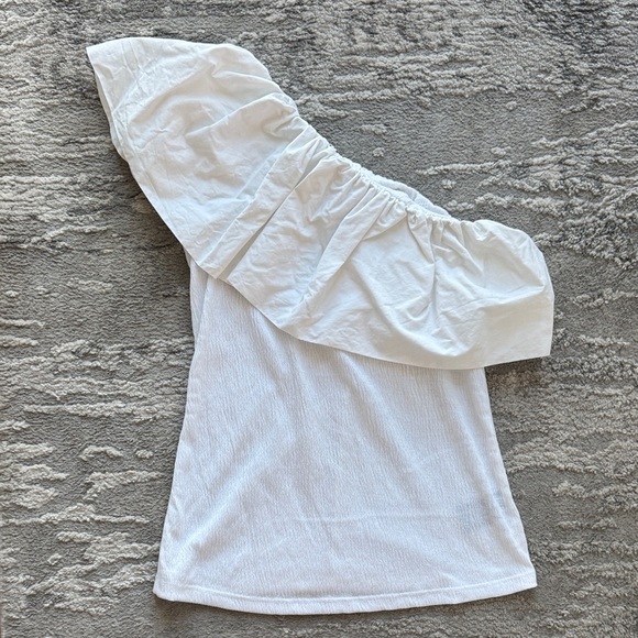 Off the Shoulder Tops Blank White - Picture 2 of 8